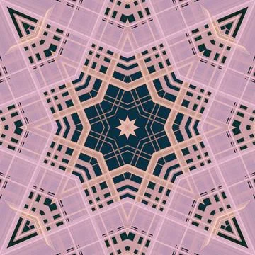 Star seamless pattern. Line pattern.  Kaleidoscopic background Stock Photos