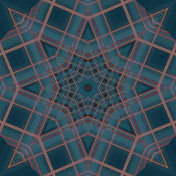 Star seamless pattern. Line pattern.  Kaleidoscopic background Foto stock