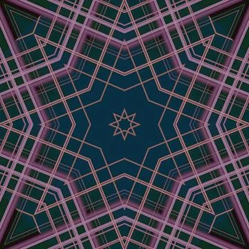 Star seamless pattern. Line pattern.  Kaleidoscopic background Foto stock