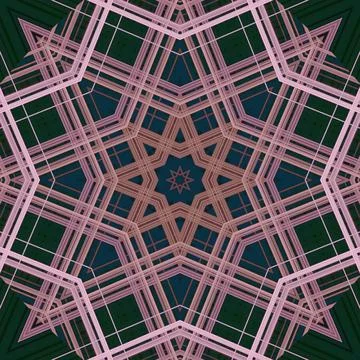Star seamless pattern. Line pattern.  Kaleidoscopic background Foto stock
