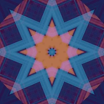 Star seamless pattern. Line pattern.  Kaleidoscopic background Foto stock