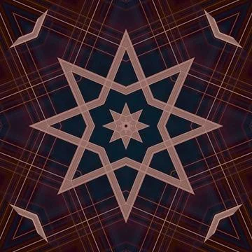 Star seamless pattern. Line pattern.  Kaleidoscopic background Foto stock