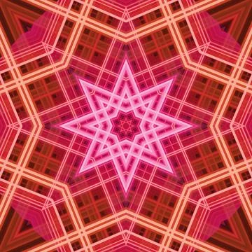 Star seamless pattern. Line pattern.  Kaleidoscopic background Foto stock