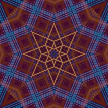 Star seamless pattern. Line pattern.  Kaleidoscopic background 写真素材