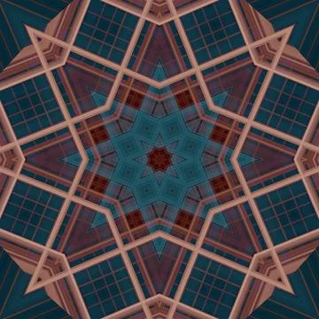 Star seamless pattern. Line pattern.  Kaleidoscopic background 写真素材