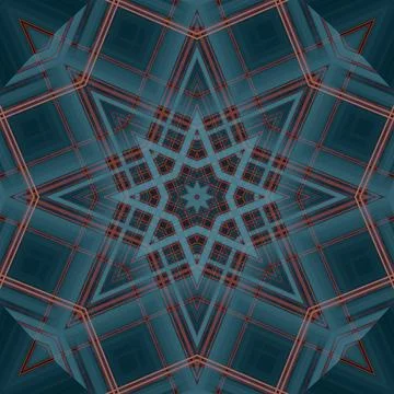 Star seamless pattern. Line pattern.  Kaleidoscopic background Foto stock