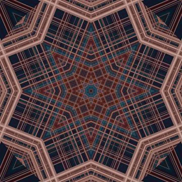 Star seamless pattern. Line pattern.  Kaleidoscopic background Foto stock