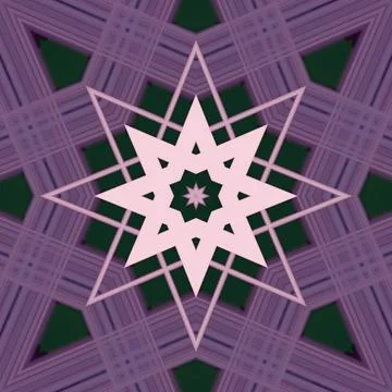 Star seamless pattern. Line pattern.  Kaleidoscopic background Stock Photos