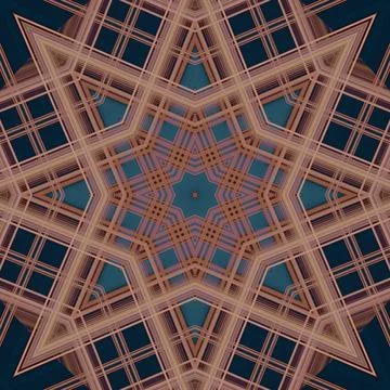 Star seamless pattern. Line pattern.  Kaleidoscopic background Foto stock