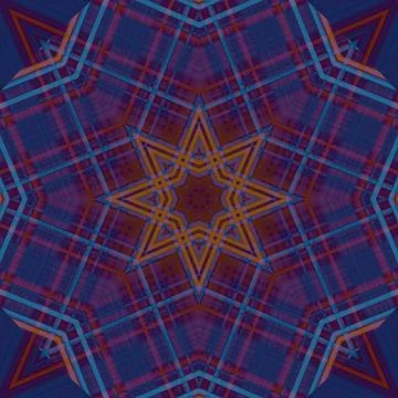 Star seamless pattern. Line pattern.  Kaleidoscopic background 写真素材