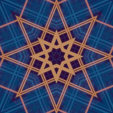 Star seamless pattern. Line pattern.  Kaleidoscopic background Foto stock