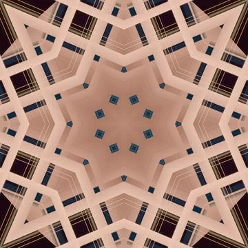 Star seamless pattern. Line pattern.  Kaleidoscopic background Foto stock