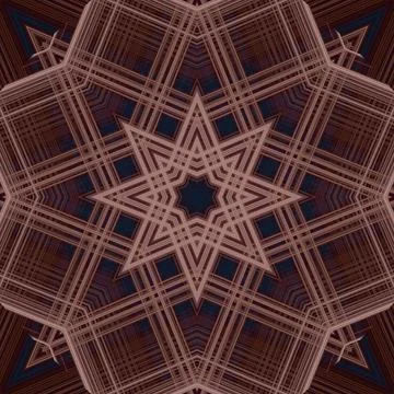 Star seamless pattern. Line pattern.  Kaleidoscopic background 写真素材