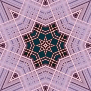 Star seamless pattern. Line pattern.  Kaleidoscopic background 写真素材