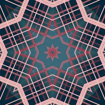 Star seamless pattern. Line pattern.  Kaleidoscopic background Foto stock