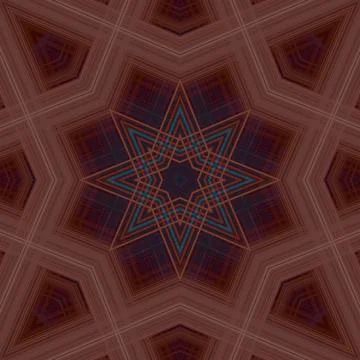 Star seamless pattern. Line pattern.  Kaleidoscopic background Foto stock
