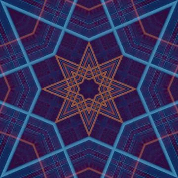 Star seamless pattern. Line pattern.  Kaleidoscopic background 写真素材