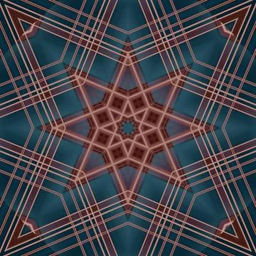 Star seamless pattern. Line pattern.  Kaleidoscopic background Stock Photos