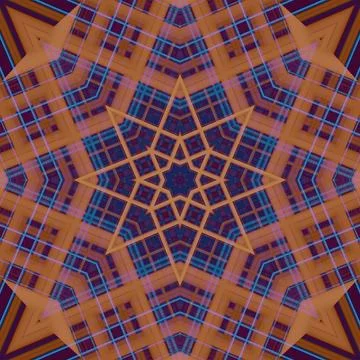 Star seamless pattern. Line pattern.  Kaleidoscopic background Foto stock