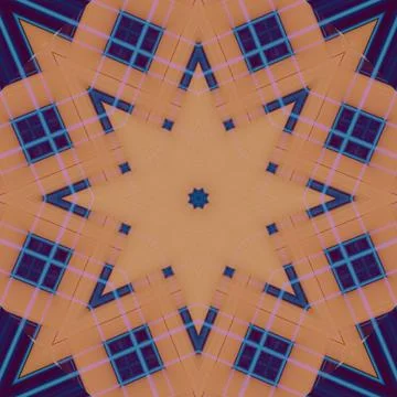 Star seamless pattern. Line pattern.  Kaleidoscopic background Stock Photos