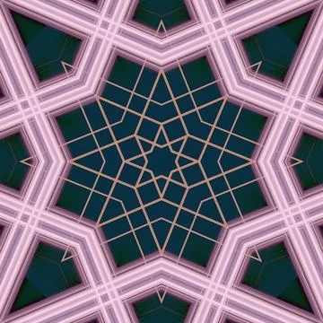 Star seamless pattern. Line pattern.  Kaleidoscopic background 스톡 사진