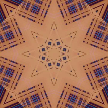 Star seamless pattern. Line pattern.  Kaleidoscopic background 스톡 사진
