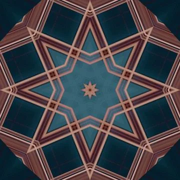 Star seamless pattern. Line pattern.  Kaleidoscopic background Foto stock
