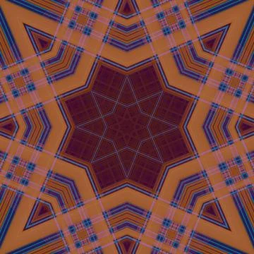 Star seamless pattern. Line pattern.  Kaleidoscopic background Foto stock