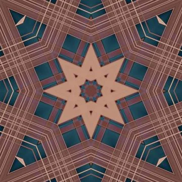 Star seamless pattern. Line pattern.  Kaleidoscopic background 写真素材