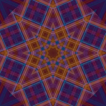 Star seamless pattern. Line pattern.  Kaleidoscopic background Foto stock