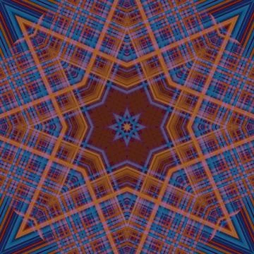 Star seamless pattern. Line pattern.  Kaleidoscopic background Foto stock