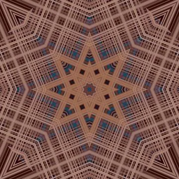 Star seamless pattern. Line pattern.  Kaleidoscopic background Foto stock