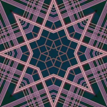 Star seamless pattern. Line pattern.  Kaleidoscopic background Stock Photos