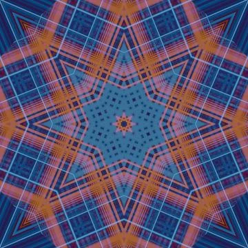 Star seamless pattern. Line pattern.  Kaleidoscopic background 写真素材