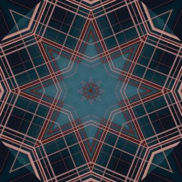 Star seamless pattern. Line pattern.  Kaleidoscopic background Foto stock