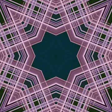 Star seamless pattern. Line pattern.  Kaleidoscopic background Foto stock
