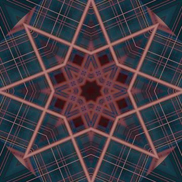 Star seamless pattern. Line pattern.  Kaleidoscopic background 写真素材