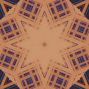 Star seamless pattern. Line pattern.  Kaleidoscopic background 스톡 사진