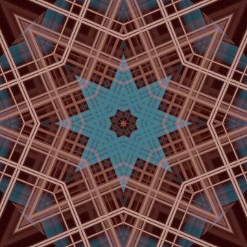 Star seamless pattern. Line pattern.  Kaleidoscopic background Stock Photos