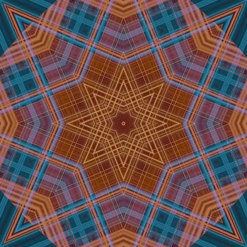 Star seamless pattern. Line pattern.  Kaleidoscopic background Foto stock