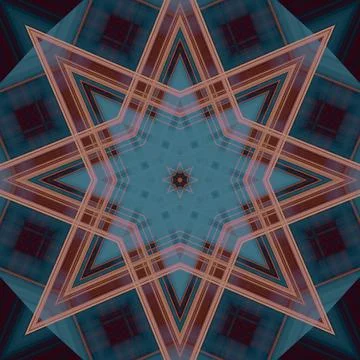 Star seamless pattern. Line pattern.  Kaleidoscopic background Foto stock