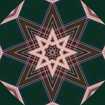 Star seamless pattern. Line pattern.  Kaleidoscopic background Foto stock