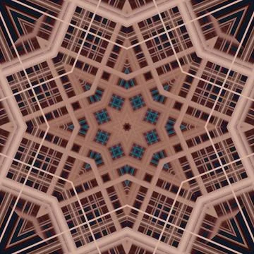 Star seamless pattern. Line pattern.  Kaleidoscopic background Foto stock