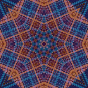 Star seamless pattern. Line pattern.  Kaleidoscopic background Foto stock