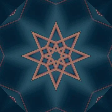 Star seamless pattern. Line pattern.  Kaleidoscopic background Foto stock