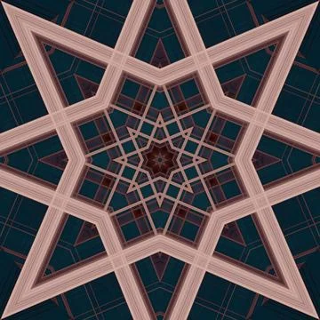 Star seamless pattern. Line pattern.  Kaleidoscopic background 스톡 사진