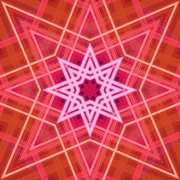Star seamless pattern. Line pattern.  Kaleidoscopic background 写真素材