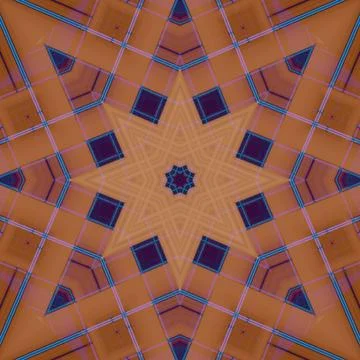 Star seamless pattern. Line pattern.  Kaleidoscopic background Foto stock