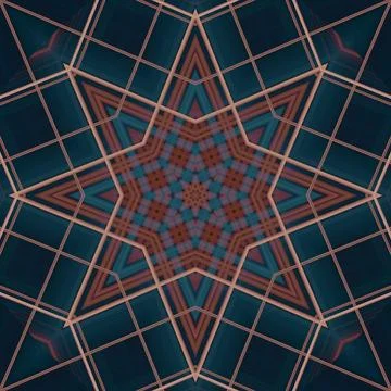 Star seamless pattern. Line pattern.  Kaleidoscopic background Foto stock