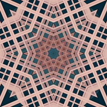 Star seamless pattern. Line pattern.  Kaleidoscopic background Foto stock